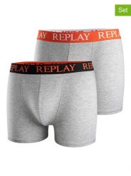 Replay Underwear Bokserki (2 pary) w kolorze szarym rozmiar: S. Szare bokserki Replay Underwear, s, bez wzorów. Za 43.99 zł.