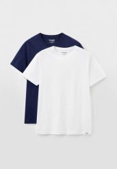 WRANGLER SS 2 PACK TEE MĘSKI T-SHIRT KOSZULKA NAVY W7BADH114 112131579. Niebieskie t-shirty Wrangler, m, bez wzorów, bez kołnierzyka, bez ramiączek. Za 119.99 zł.
