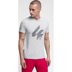 T-shirt męski TSM288 - chłodny jasny szary melanż. T-shirty marki 4F. W wyprzedaży za 39.99 zł.