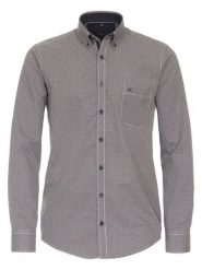 CASAMODA Koszula - Casual fit - w kolorze czarno-jasnobrązowym rozmiar: S. Brązowe koszule CASAMODA, s, bez wzorów, z bawełny, bez kołnierzyka, bez ramiączek. Za 95.69 zł.