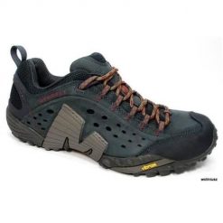 Buty trekkingowe męskie Merrell Intercept. Szare trekkingi Merrell, bez wzorów, z gumy, bez zapięcia. Za 699.00 zł.