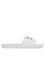 Tommy Hilfiger Klapki Flags Pool Slide FM0FM05431 Biały. Białe klapki Tommy Hilfiger, ze skóry. Za 109.99 zł.