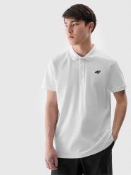 4F Koszulka polo w kolorze białym rozmiar: XXL. Białe koszulki polo 4F, xxl, bez wzorów, bez kołnierzyka, bez ramiączek. Za 56.93 zł.