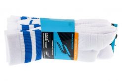 Skarpetki sportowe męskie 3pk Mens PF PBall Crew Socks. Białe skarpetki sportowe Skechers, bez wzorów, z bawełny. Za 119.99 zł.