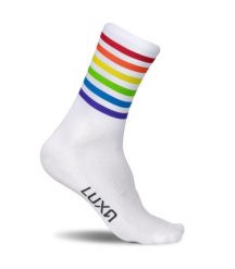 Skarpetki Rowerowe Luxa Stripes. Białe skarpety LUXA, bez wzorów, z materiału. Za 49.90 zł.