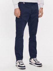 Tommy Jeans Spodnie materiałowe Austin DM0DM17678 Granatowy Slim Fit. Niebieskie spodnie materiałowe Tommy Jeans, m, bez wzorów, z bawełny. Za 569.99 zł.