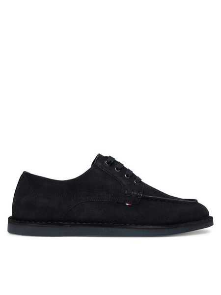 Tommy Hilfiger Półbuty Stitchdown Suede Derby FM0FM05841 Granatowy. Niebieskie eleganckie półbuty Tommy Hilfiger, bez wzorów, ze skóry, bez obcasa, bez zapięcia. Za 383.99 zł.
