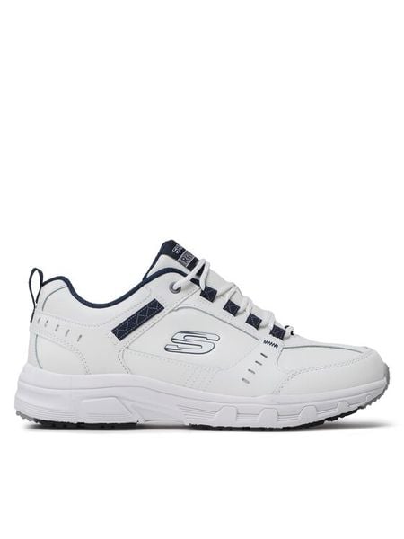 Skechers Sneakersy Oak Canyon-Redwick 51896/WNV Biały. Białe buty sportowe casual Skechers, bez wzorów, ze skóry, bez zapięcia. Za 218.99 zł.