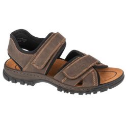 Sandały Rieker Sandals 25051-27 brązowe. Brązowe sandały z gumy, z otwartym noskiem, bez zapięcia. Za 414.07 zł.