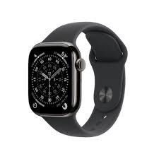 Zegarek Apple Watch Series 11 GPS + Cellular 42mm, Slate Titanium Case z Black Sport Band - S/M. Czarne zegarki smartwatch Apple, bez wzorów. Za 4,088.99 zł.
