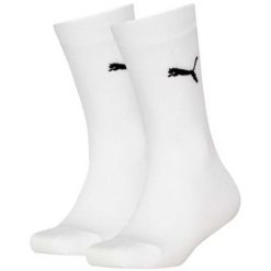 Skarpety Puma Easy Rider Junior 2-Pack. Białe skarpetki sportowe Puma, bez wzorów, z materiału. Za 35.99 zł.