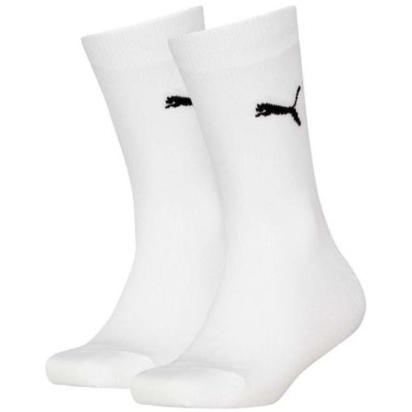 Skarpety Puma Easy Rider Junior 2-Pack. Białe skarpetki sportowe Puma, bez wzorów, z materiału. Za 35.99 zł.
