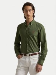Polo Ralph Lauren Koszula 710929349005 Zielony Custom Fit. Zielone koszule Polo Ralph Lauren, m, bez wzorów, z bawełny, bez kołnierzyka, bez ramiączek. Za 599.99 zł.