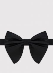 PAKO LORENTE – Elegancka czarna mucha męska. Czarne krawaty i muchy Pako Lorente, bez wzorów, z jedwabiu. Za 149.99 zł.