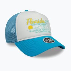 Czapka z daszkiem New Era Foam Trucker. Niebieskie czapki z daszkiem New Era, na zimę, bez wzorów. Za 129.99 zł.