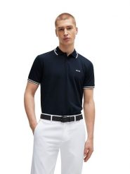 Hugo Boss Koszulka polo w kolorze granatowym rozmiar: S. Niebieskie koszulki polo HUGO BOSS, s, bez wzorów, bez kołnierzyka, bez ramiączek. Za 239.99 zł.
