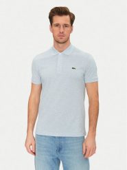Lacoste Polo PH4012 Błękitny Slim Fit. Niebieskie koszulki polo LACOSTE, m, bez wzorów, z bawełny, bez kołnierzyka, bez ramiączek. Za 299.99 zł.