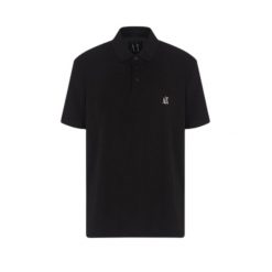 Polo Armani Exchange. Czarne koszulki polo Armani Exchange, m, bez wzorów, bez kołnierzyka, bez ramiączek. W wyprzedaży za 238.75 zł.