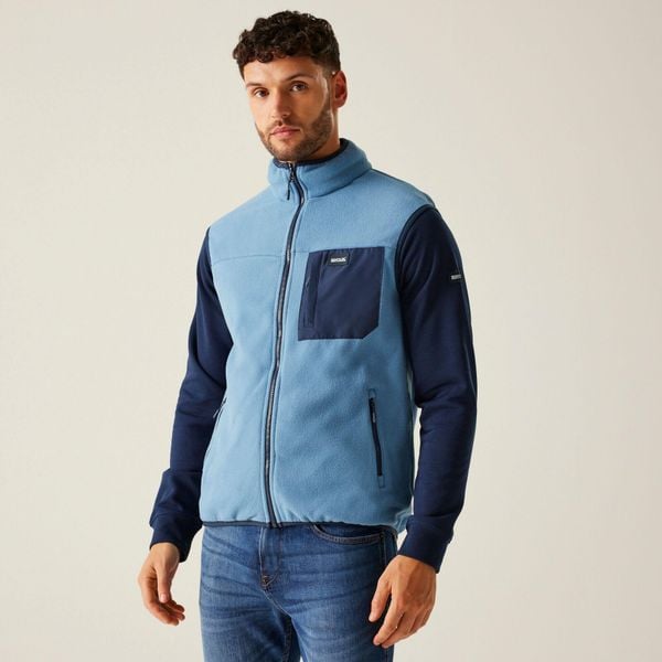 Męski kamizelka Frankie. Niebieskie kurtki softshell Regatta, m, bez wzorów, z softshellu, bez kaptura. W wyprzedaży za 112.00 zł.