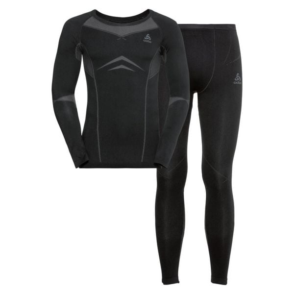 Bielizna termoaktywna męska ODLO Fundamentals Performance Warm Long. Czarna bielizna termoaktywna ODLO, na jesień, m, bez wzorów, z elastanu, bez ramiączek, narciarskie. Za 349.99 zł.
