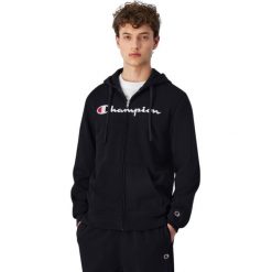 Bluza męska Champion Full Zip Hoodie. Czarne bluzy z kapturem Champion, m, bez wzorów, z bawełny, z kapturem. Za 341.76 zł.
