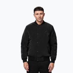 Kurtka męska Pitbull Manolito Baseball. Czarne kurtki PITBULL, m, bez wzorów, z materiału, bez kaptura. Za 309.99 zł.
