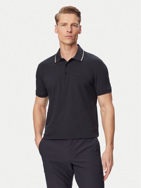 BOSS Polo Pl Goc Birdie Paule 50559365 Granatowy Slim Fit. Niebieskie koszulki polo Boss, m, bez wzorów, z bawełny, bez kołnierzyka, bez ramiączek. Za 383.99 zł.
