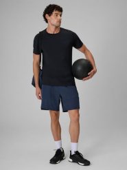 4F Spodenki treningowe szybkoschnące męskie - granatowe XL. Niebieskie krótkie spodenki sportowe 4F, l, bez wzorów, z materiału, sportowe. Za 149.99 zł.