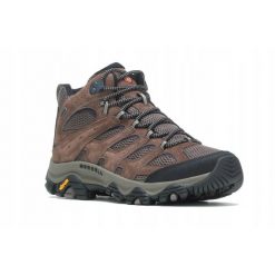 Buty trekkingowe dla mężczyzn Merrell MOAB 3 MID GTX. Brązowe trekkingi Merrell, bez wzorów, z gore-texu, bez zapięcia. Za 710.35 zł.
