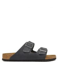 Birkenstock Klapki Arizona 1032435 Szary ciemny. Szare klapki Birkenstock, ze skóry. Za 549.99 zł.