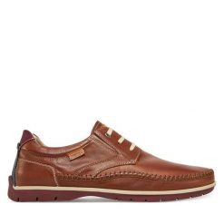 Półbuty Pikolinos. Brązowe eleganckie półbuty Pikolinos, bez wzorów, bez obcasa, bez zapięcia. Za 569.99 zł.