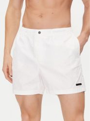 Calvin Klein Swimwear Szorty kąpielowe KM0KM00943 Biały Regular Fit. Białe kąpielówki Calvin Klein Swimwear, l, bez wzorów, z syntetyku. Za 209.99 zł.