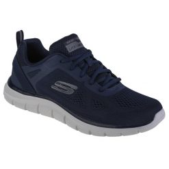 Buty sportowe Sneakersy męskie, Skechers Track-Broader. Niebieskie buty sportowe casual Skechers, bez wzorów, bez zapięcia. Za 490.00 zł.