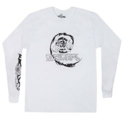 Koszulka z długim rękawem Mesmer Spikey Spiral. Białe bluzki z długim rękawem MESMER, bez wzorów, bez kołnierzyka, bez ramiączek. Za 187.00 zł.