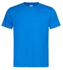 Błękitny Bawełniany T-Shirt Męski Bez Nadruku -STEDMAN- Koszulka, Krótki Rękaw, Basic, U-neck. Niebieskie bluzki z długim rękawem Stedman, l, bez wzorów, z bawełny, bez kołnierzyka, bez ramiączek. Za 45.00 zł.