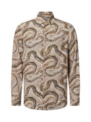 Drykorn koszula casual - Ramis Mężczyźni Modern Fit wiskoza brązowy, S. Brązowe koszule DRYKORN, m, bez wzorów, z wiskozy, bez kołnierzyka, bez ramiączek. Za 599.95 zł.