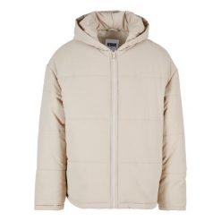 Wyściełana kurtka z kapturem Urban Classics. Brązowe kurtki Urban Classics, m, bez wzorów, z puchu, z kapturem. Za 379.00 zł.