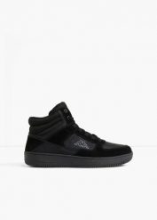 Wysokie sneakersy Kappa. Czarne buty sportowe casual bonprix, bez wzorów, z materiału, za kostkę, bez zapięcia. Za 189.99 zł.