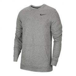 Bluza treningowa męska Nike Therma. Szare bluzy Nike, l, bez wzorów, bez kaptura. Za 294.00 zł.