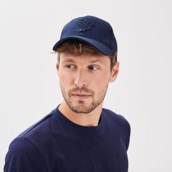 Czapka Gaze Jivago. Niebieskie czapki z daszkiem GAZE, bez wzorów. Za 206.00 zł.