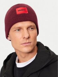 Hugo Czapka Xaff 50496011 Bordowy. Czerwone czapki zimowe Hugo, bez wzorów, z materiału. Za 299.99 zł.