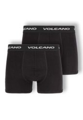 Bawełniane bokserki męskie, dwupak, U-BOXER. Czarne bokserki Volcano, m, bez wzorów, z bawełny. Za 69.99 zł.