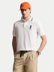 Polo Ralph Lauren Polo 710867574004 Biały Classic Fit. Białe koszulki polo Polo Ralph Lauren, m, bez wzorów, z bawełny, bez kołnierzyka, bez ramiączek. Za 839.99 zł.