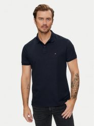 Tommy Hilfiger Polo Essential MW0MW35585 Granatowy Regular Fit. Niebieskie koszulki polo Tommy Hilfiger, l, bez wzorów, z bawełny, bez kołnierzyka, bez ramiączek. Za 239.99 zł.