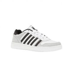 Buty do chodzenia męskie K-Swiss Court Palisades. Białe buty sportowe casual K-SWISS, bez wzorów, z gumy, bez zapięcia. Za 179.00 zł.