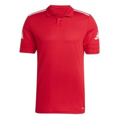 Koszulka męska adidas Squadra 25 Polo. Białe koszulki polo Adidas, l, bez wzorów, bez kołnierzyka, bez ramiączek. Za 83.00 zł.
