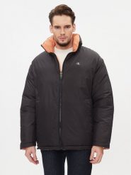 Calvin Klein Jeans Kurtka puchowa 90's J30J324438 Czarny Oversize. Czarne kurtki Calvin Klein Jeans, m, bez wzorów, z jeansu, bez kaptura. Za 629.99 zł.