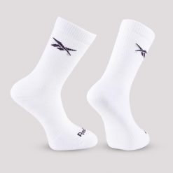 Skarpetki fitness Reebok wysokie 3 pary. Skarpety Reebok, bez wzorów, z bawełny. Za 49.99 zł.