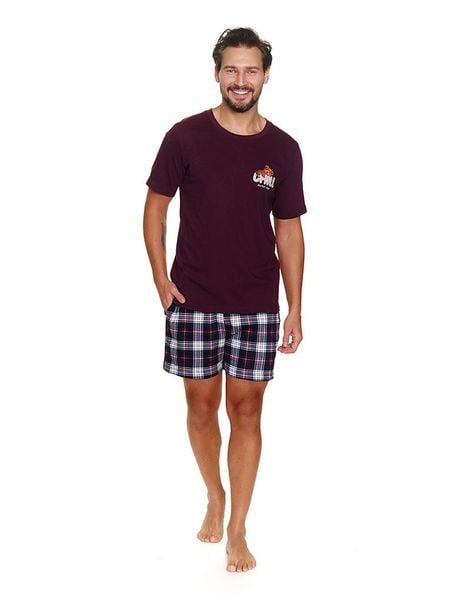 Doctor Nap Piżama w kolorze bordowo-czarnym rozmiar: M. Czarne piżamy Doctor Nap, m, bez wzorów, z bawełny, bez ramiączek. Za 102.99 zł.