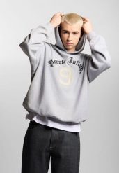 Bluza sportowa męska Prosto Nine z kapturem. Szare bluzy z kapturem Prosto., m, bez wzorów, z bawełny, z kapturem. Za 292.99 zł.